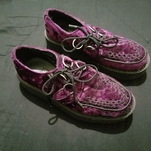 Purple Suede Creepers T.U.K